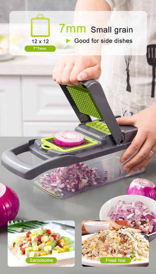 15-In-1 Vegetable Fruit Chopper Cutter Food Onion Veggie Dicer Slicer