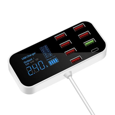 Multi USB 8-Port Fast Desktop Hub Wall Charger Charging Station Quick