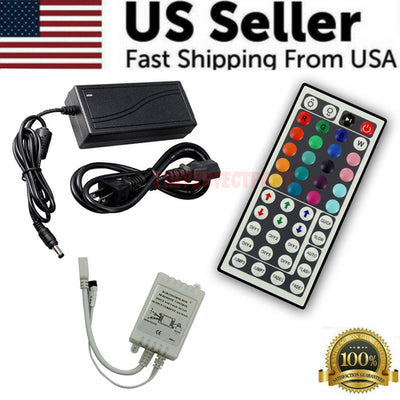 32FT LED Strip Lights Remote Control Bedroom Waterproof for Indoor