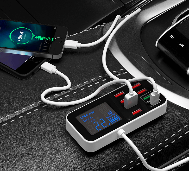 Multi USB 8-Port Fast Desktop Hub Wall Charger Charging Station Quick