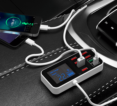 Multi USB 8-Port Fast Desktop Hub Wall Charger Charging Station Quick