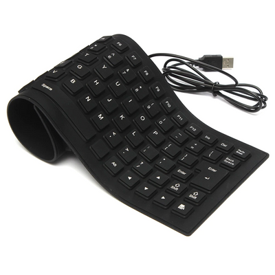 Waterproof Silicone Keyboard Foldable Flexible USB Dustproof DirtProof