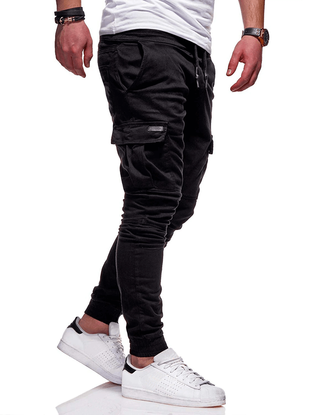 Men's Casual Joggers Pants Sweatpants Cargo Combat Loose Sport Workout