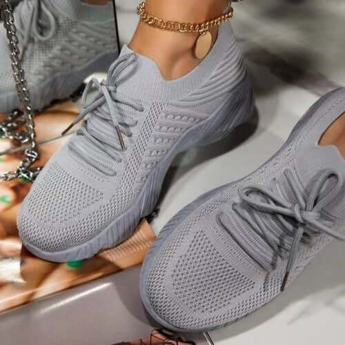 Womens Running Trainers Ladies Sneakers Slip On Walking Gym Comfy