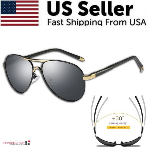 Mens Polarized Pilot Sunglasses Outdoor Driving UV400 Sun Glasses