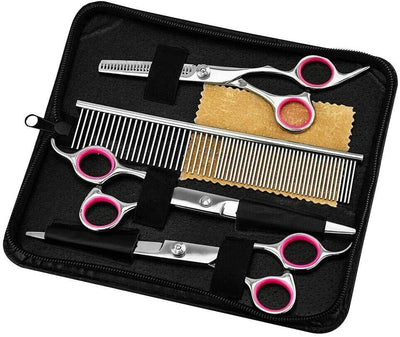 Pet Dog Grooming Scissors Stainless Straight Curved Thinning Shears