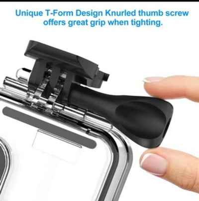For GoPro Hero 11 10 9 Black Underwater Waterproof Housing Case Diving with knurled thumb screw for better grip.