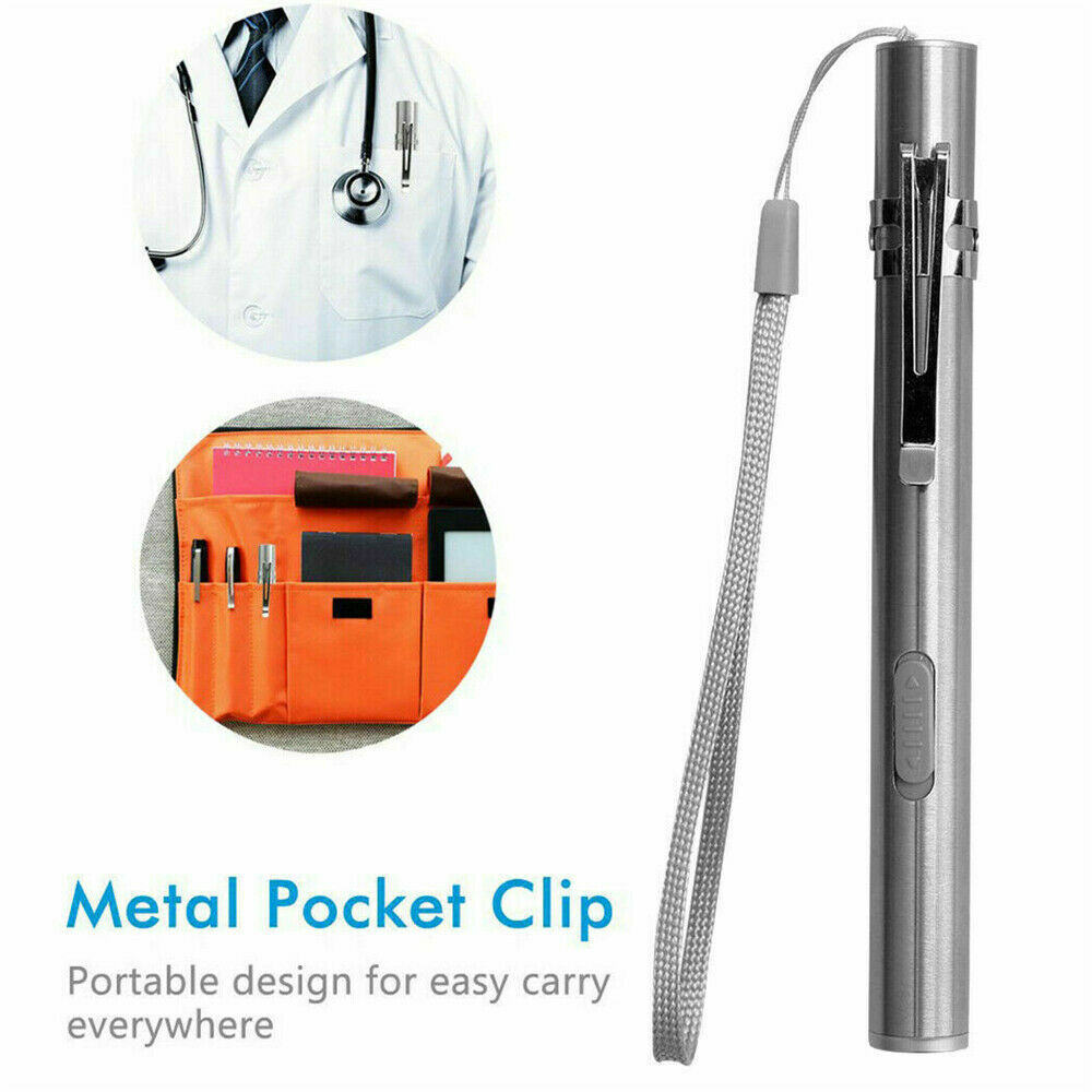 5" LED USB Rechargeable Mini Tactical Flashlight Stainless Steel Torch