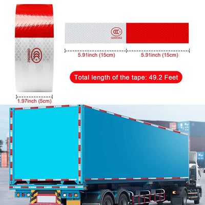 Reflective Trailer Safety Tape Conspicuity Tape Warning Sign Car Truck