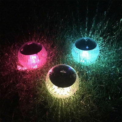 Outdoor Solar LED Floating Light Garden Pond Pool Lamp Rotating RGB