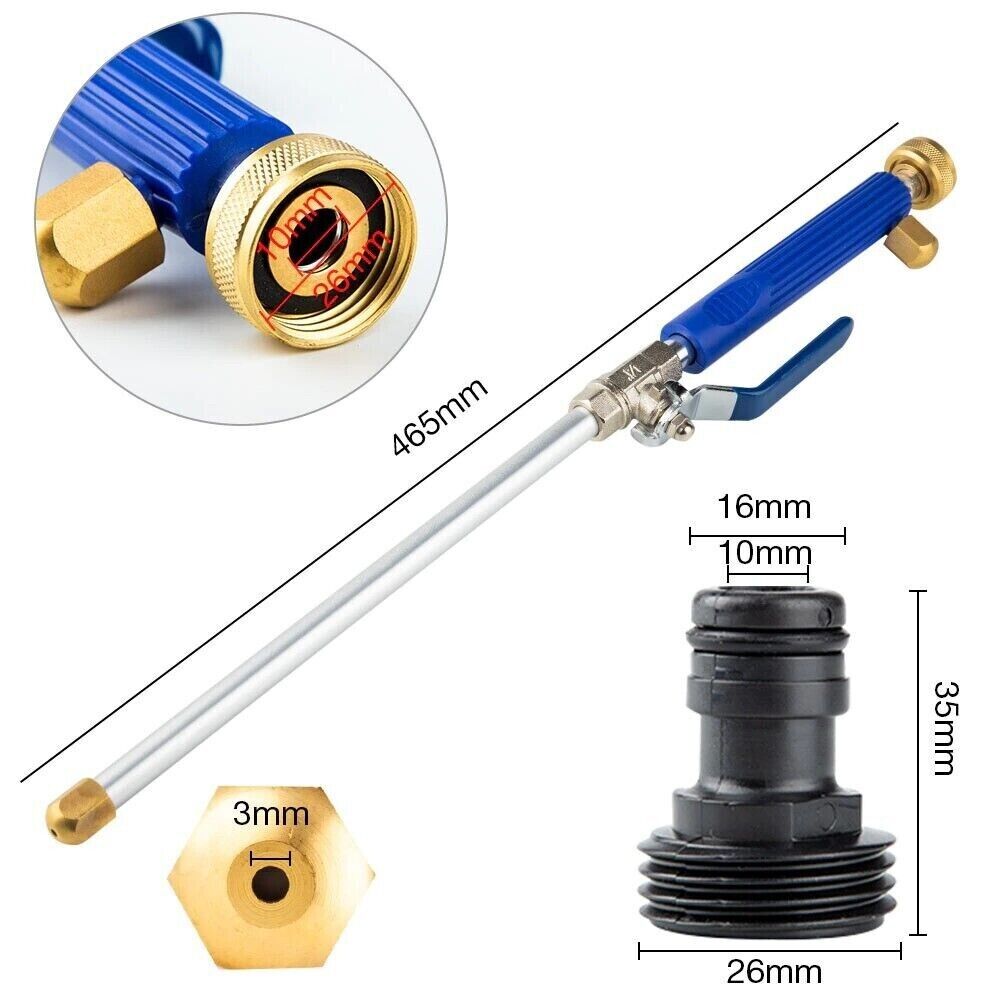 High Pressure Power Washer Water Spray Gun Nozzle Wand Attachment