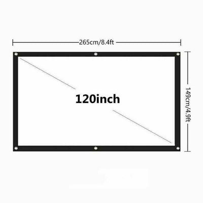 Portable Foldable Projector Screen 16:9 HD Outdoor Home Cinema Theater