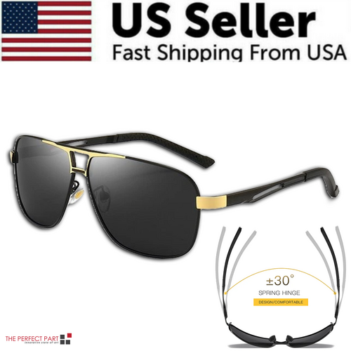 Mens Polarized Pilot Sunglasses Outdoor Driving UV400 Sun Glasses