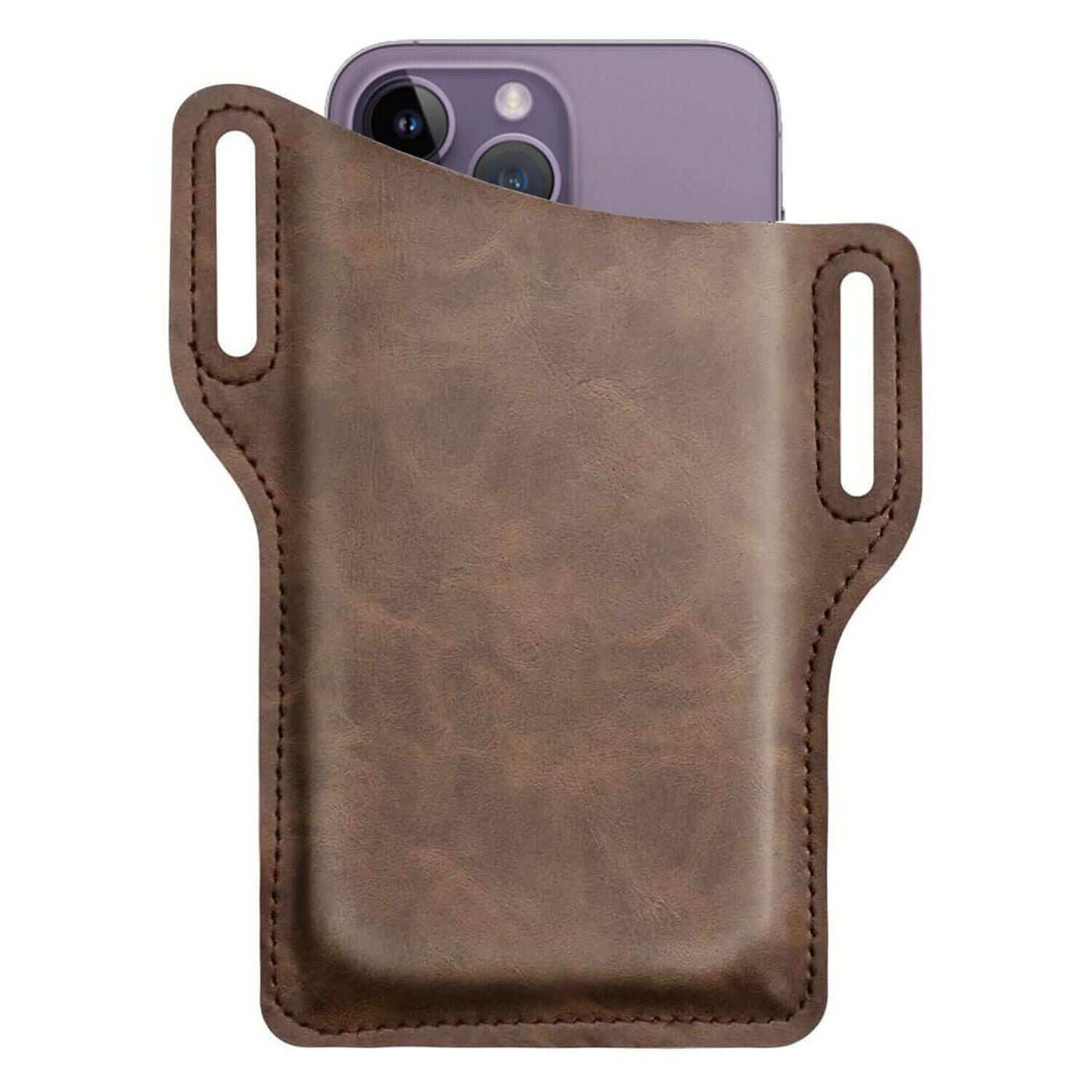 Men Cell Phone Belt Pack Bag Loop Waist Holster Pouch Case Leather