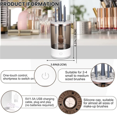 Automatic Brush Cleaner Electric Makeup Brush Cleaning Machine Fast