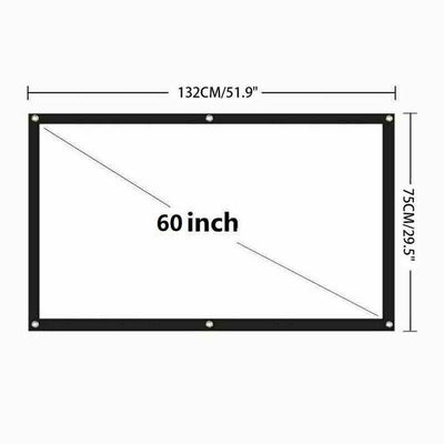 Portable Foldable Projector Screen 16:9 HD Outdoor Home Cinema Theater
