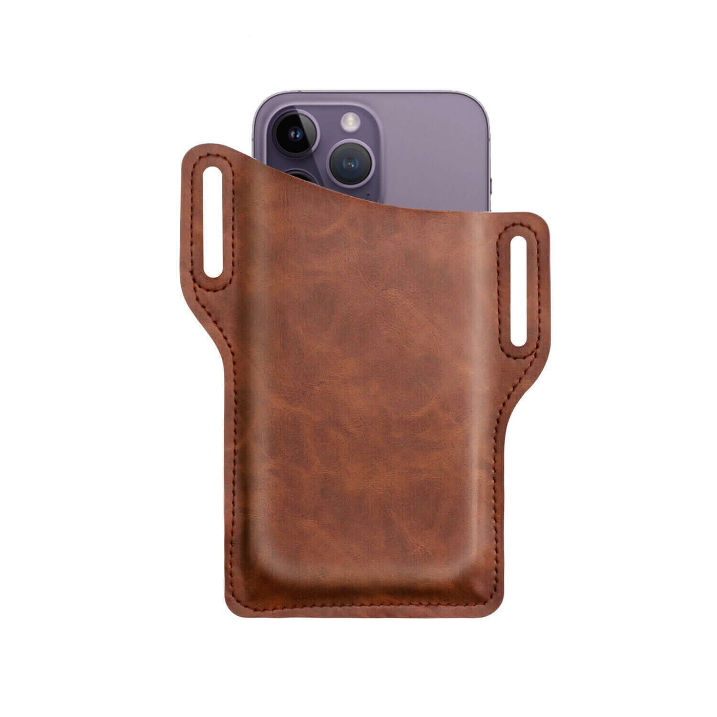 Men Cell Phone Belt Pack Bag Loop Waist Holster Pouch Case Leather