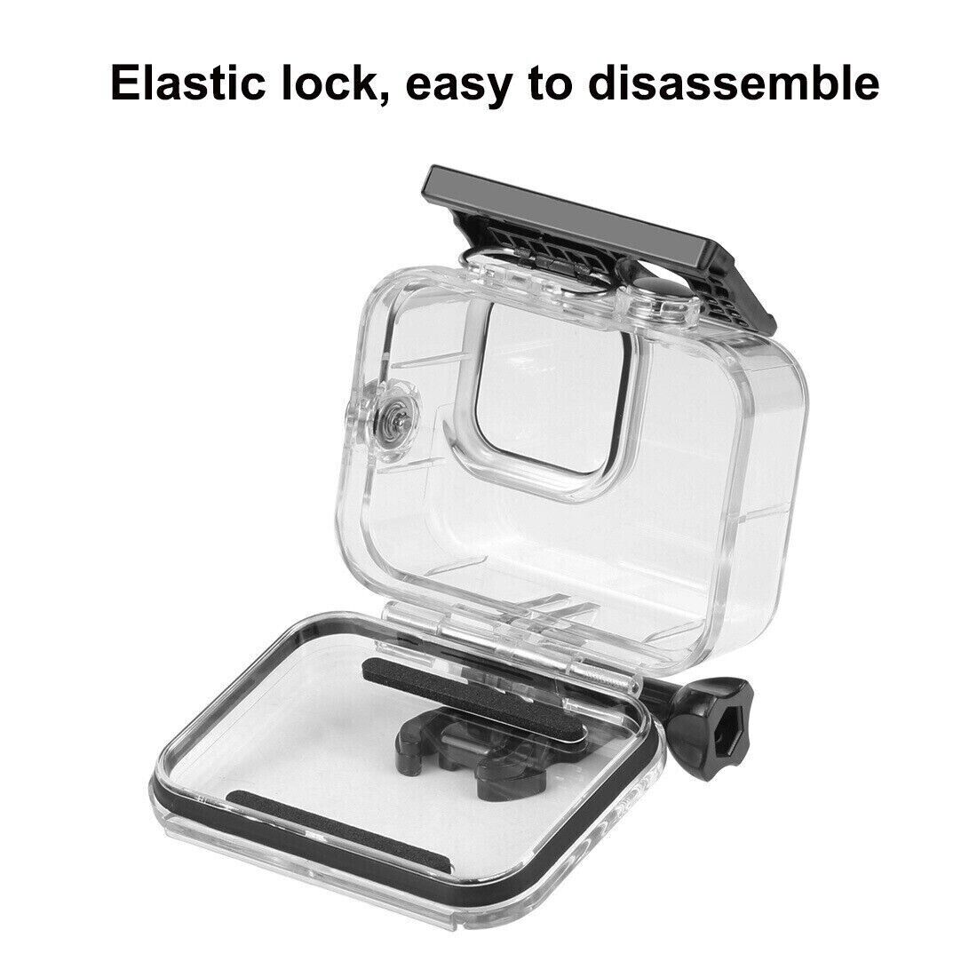 For GoPro Hero 11 10 9 Black Underwater Waterproof Housing Case Diving with elastic lock and easy disassembly.