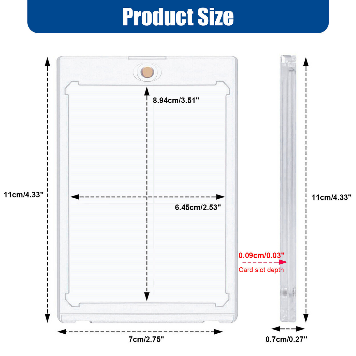 30 Pack Magnetic Trading Sports Card Holders 35pt One-Touch Hard UV