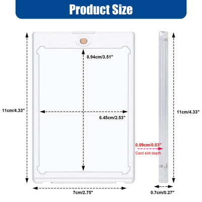 30 Pack Magnetic Trading Sports Card Holders 35pt One-Touch Hard UV