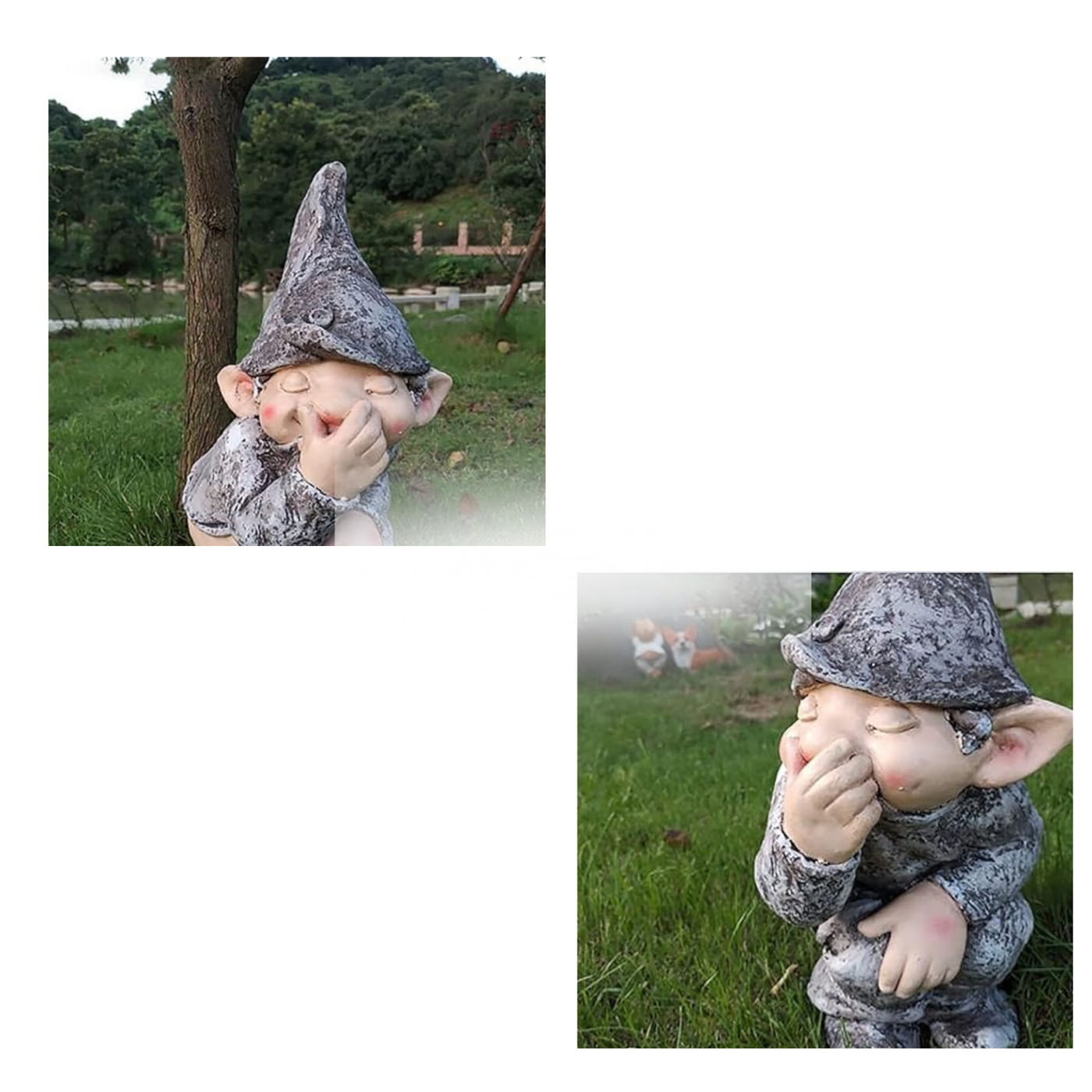 Pooping Naughty Gnome Miniature Statue Funny Resin Dwarf Home Garden