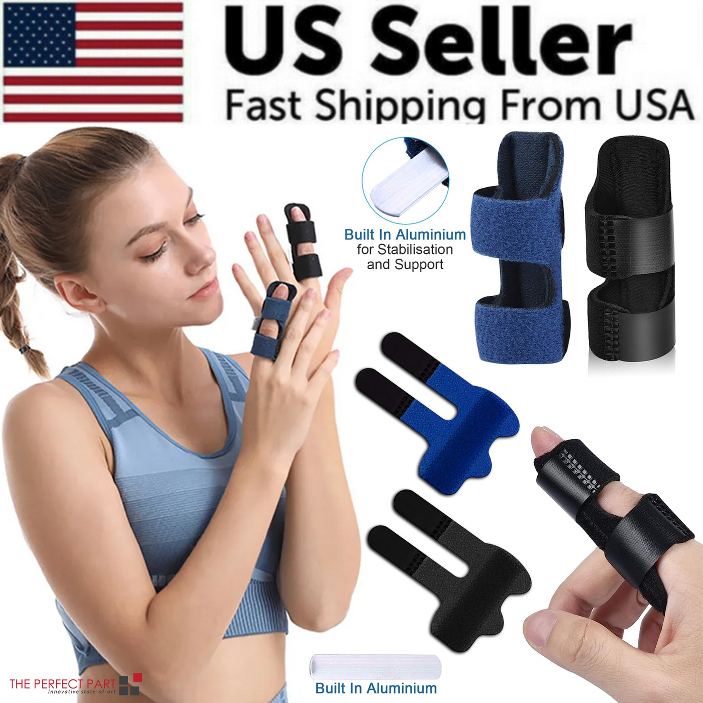 Adjustable Trigger Finger Splint Straightener Corrector Brace Support