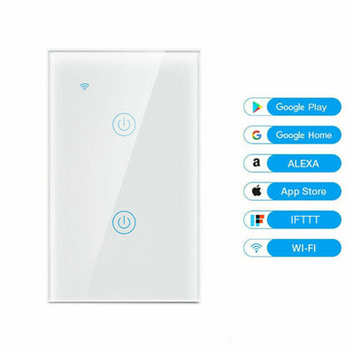 1/2/3/4 Gang WiFi Smart Wall Touch Light Switch Glass Panel For