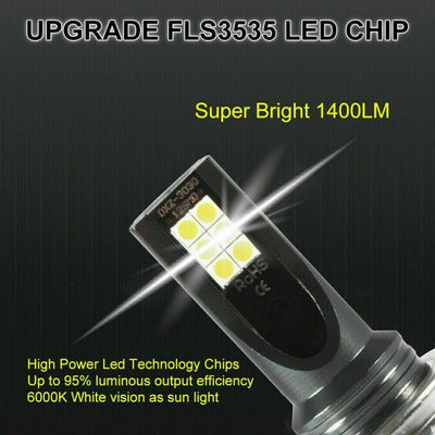9005 9006 LED Headlights Kit Combo Bulbs 8000K High Low Beam Super
