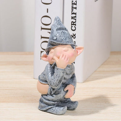 Pooping Naughty Gnome Miniature Statue Funny Resin Dwarf Home Garden