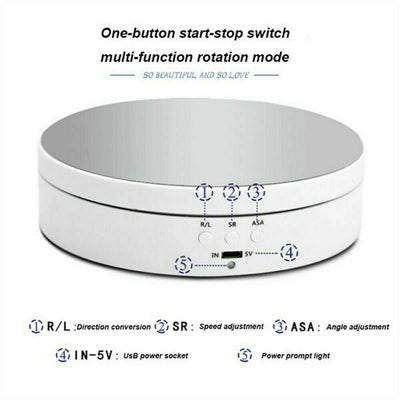 360° Electric Motorized Rotating Display Stand Jewelry Photography
