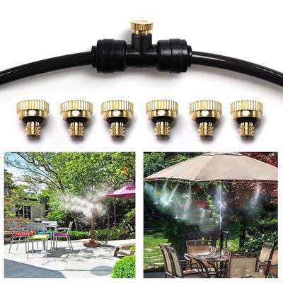 20x Brass Misting Nozzles Mister Sprinkler Outdoor Cooling System