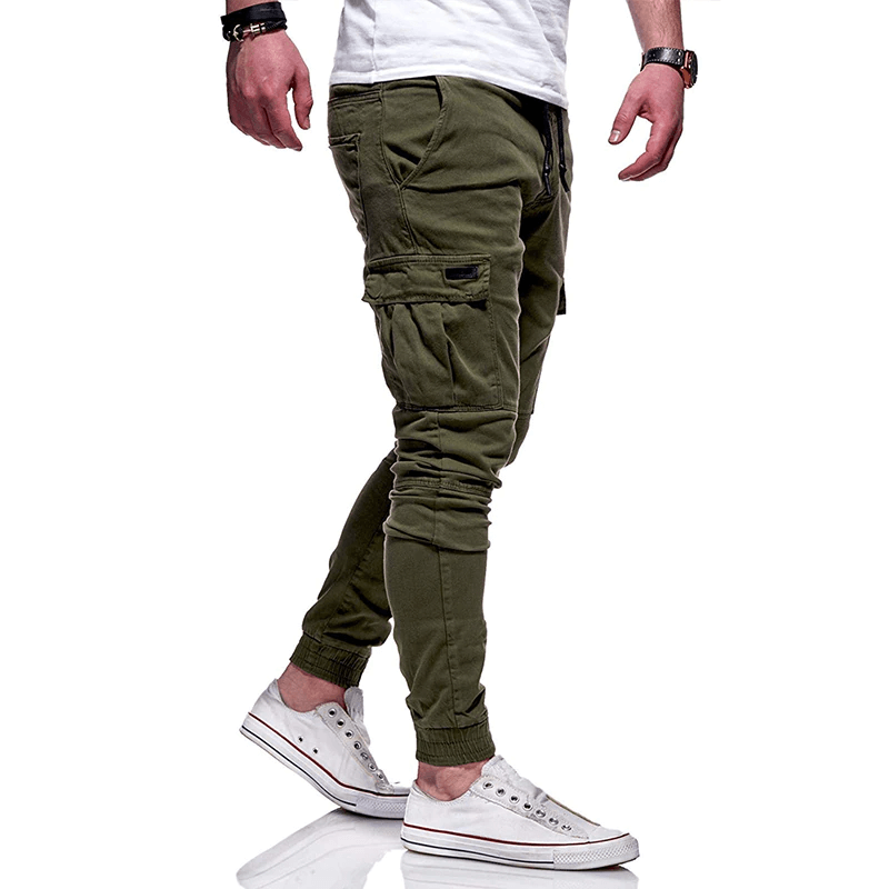 Men's Casual Joggers Pants Sweatpants Cargo Combat Loose Sport Workout