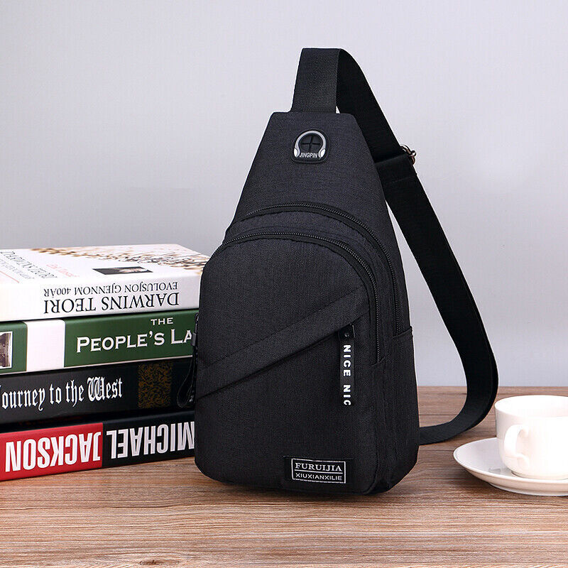 Men Women Sling Bag Chest Fanny Packs Cross Body Travel Sports