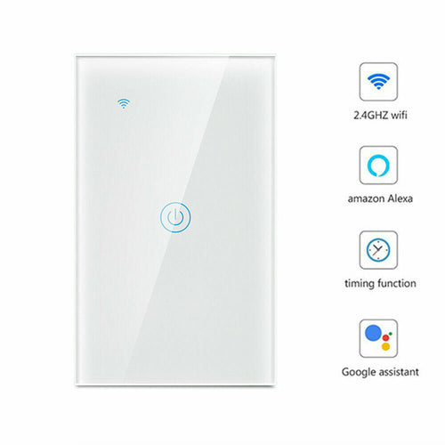 1/2/3/4 Gang WiFi Smart Wall Touch Light Switch Glass Panel For