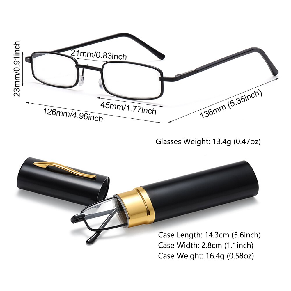 Classic HD Spring Compact Reading Glasses Readers Travel Slim Design