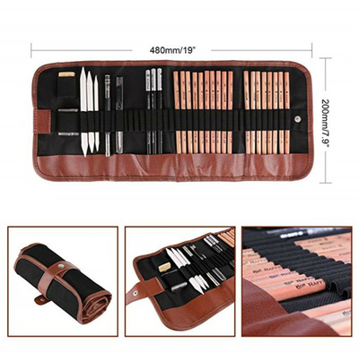 29PCS Professional Drawing Artist Kit Set Pencils And Sketch Charcoal