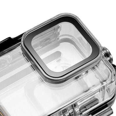 For GoPro Hero 11 10 9 Black Underwater Waterproof Housing Case Diving close-up view of the waterproof lens