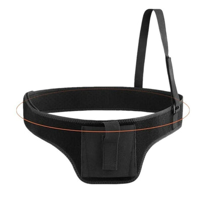 Tactical Concealed Carry Shoulder Waist Pistol Hand Gun Holder Holster image showcasing the adjustable black holster design.