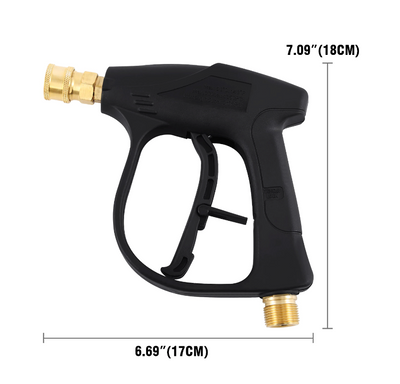 1/4" High Pressure Washer Gun 4000 PSI Car Wash Foam Spray Short Wand