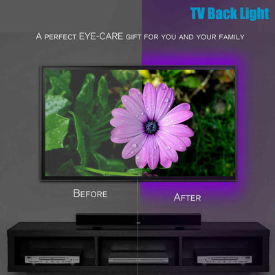 5V USB LED Strip Lights TV Back Light 5050 RGB Colour Changing with