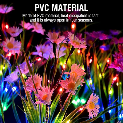 Solar Garden Lights LED Flower Stake Lamp Outdoor Yard Waterproof