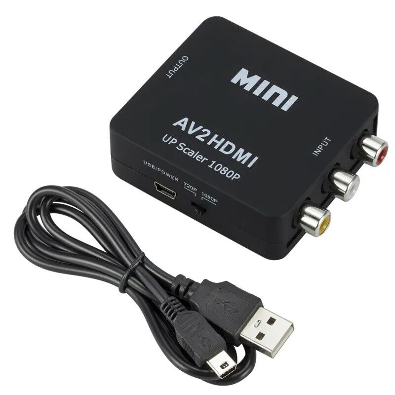 RCA to HDMI Converter Adapter AV 1080P For TV Audio Video Composite