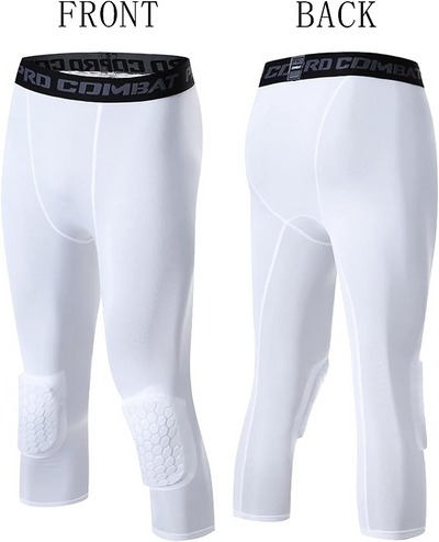 Men's Basketball Sports Tight Pants 3/4 Compression Workout Leggings