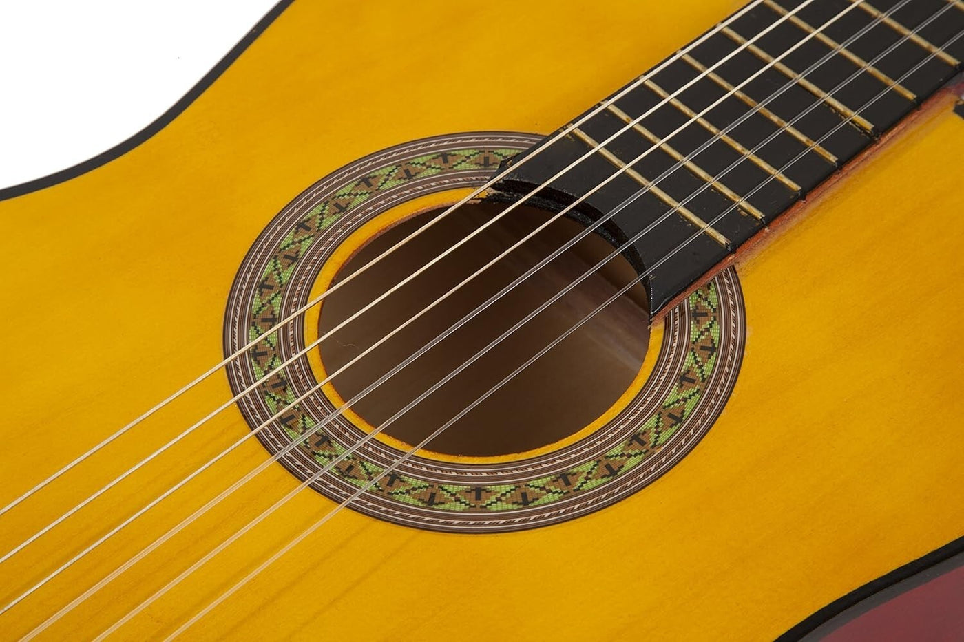 Junior Classical Guitar 34In Natural Wood Nylon Strings for Kids Learning
