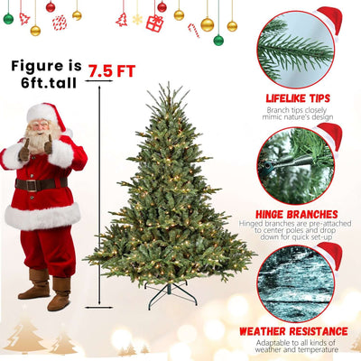 9FT Full-Shape Christmas Tree with 1100 UL Lights – PE/PVC Mixed