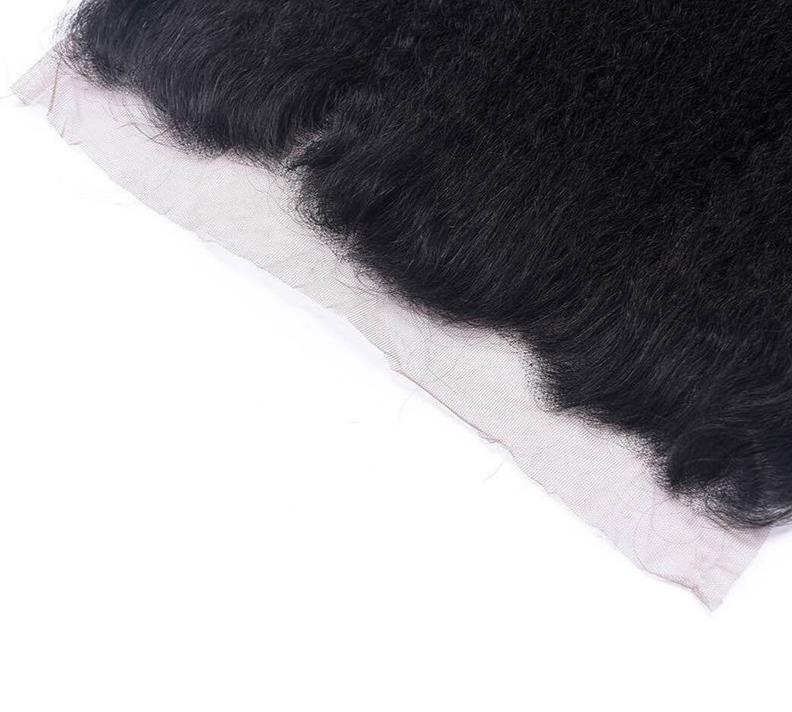 10A Grade 3/4 Kinky Straight Bundles With 4x4 Closures and 13x4 Fronta
