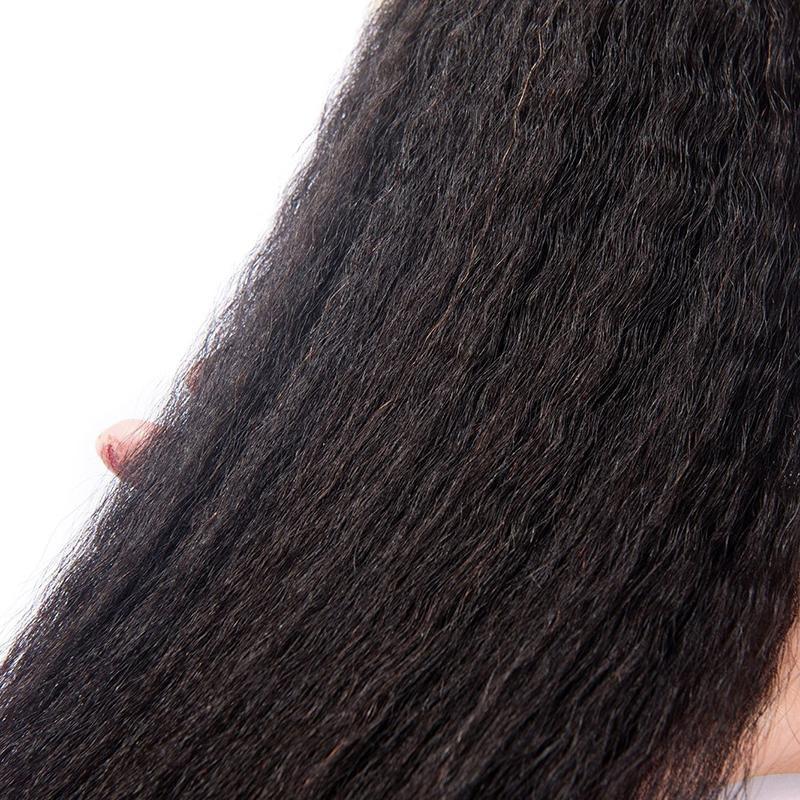 10A Grade 3/4 Kinky Straight Bundles With 4x4 Closures and 13x4 Fronta