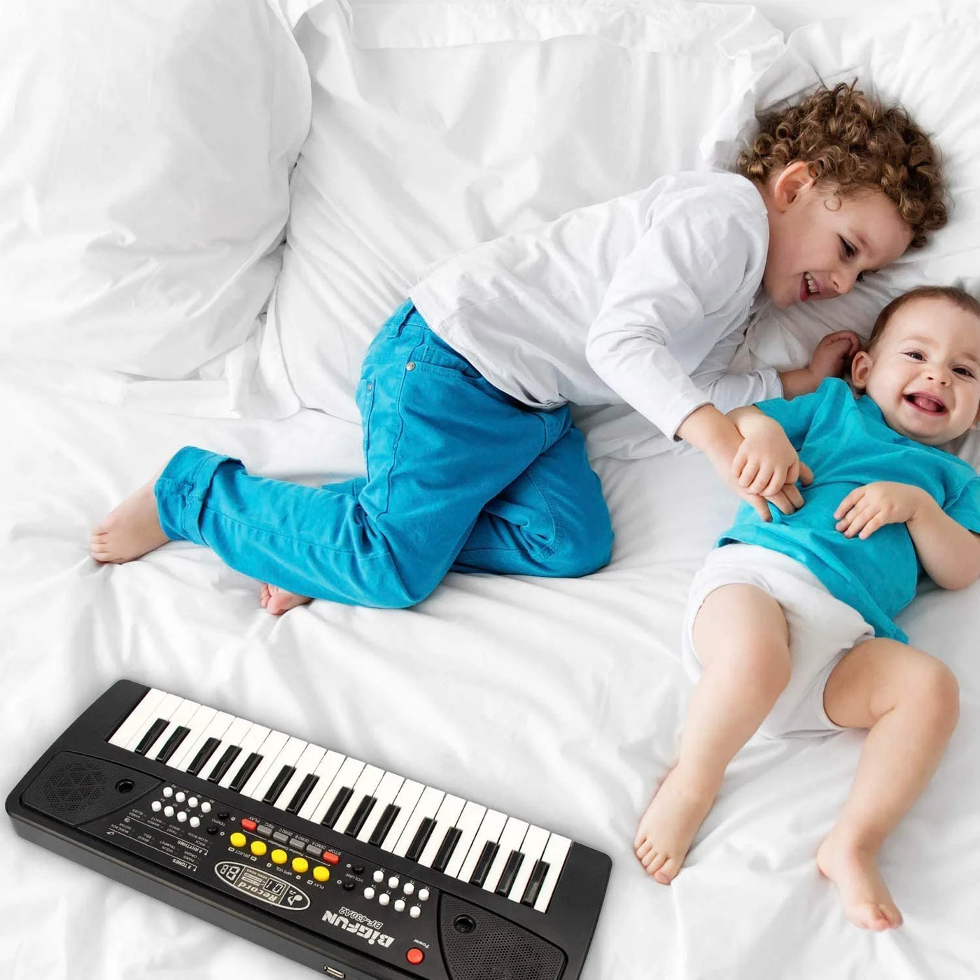 Kids Piano, Kids Keyboard 37 Keys Portable Electronic Musical Instrument Multi-Function Music Piano for Kids Early Learning Educational Toy Birthday Xmas Day Gifts (Black)