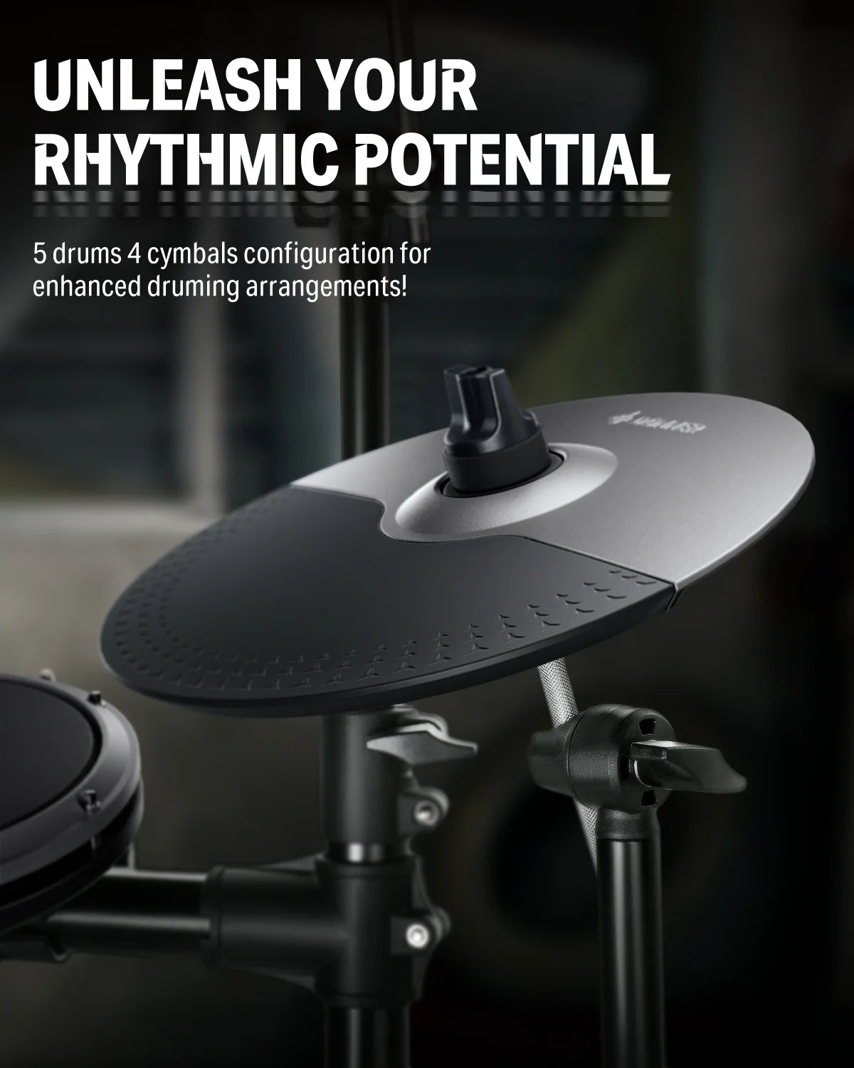 Electronic Drum Set for Adults Beginners with 31 Kits and 450+ Sounds, 50 Demo Songs,Ded-200