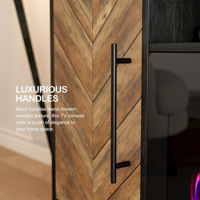 68 Inch TV Stand With 36 Inch Electric Fireplace Heater